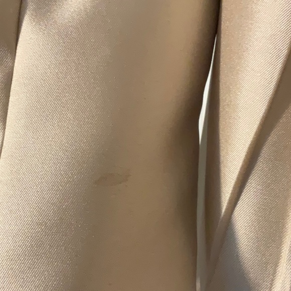 Elegant Beige Long Sleeve Dress with Brooch - Picture 5 of 5